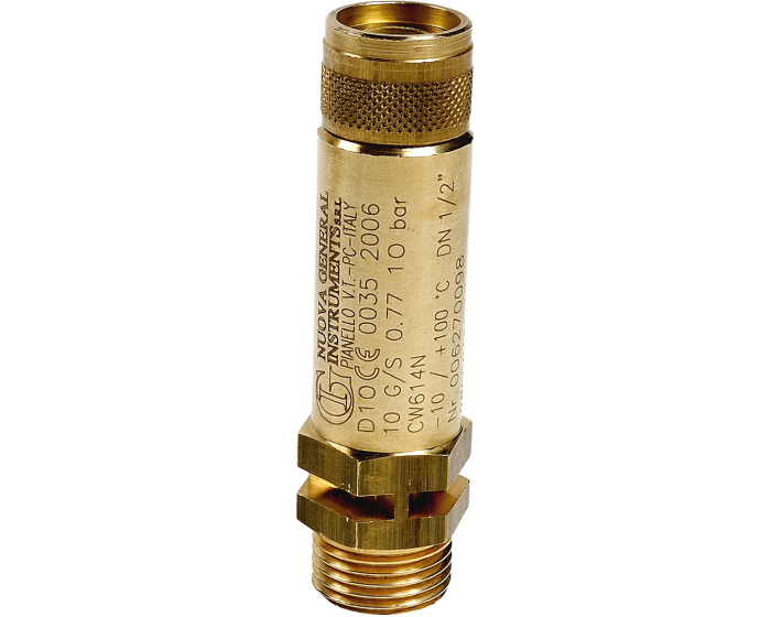 Brass threaded safety valve 2800 free outlet 0-12bar